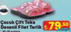 JUNO ÇOCUK ÇİFT TOKA DESENLİ FİLET TERLİK